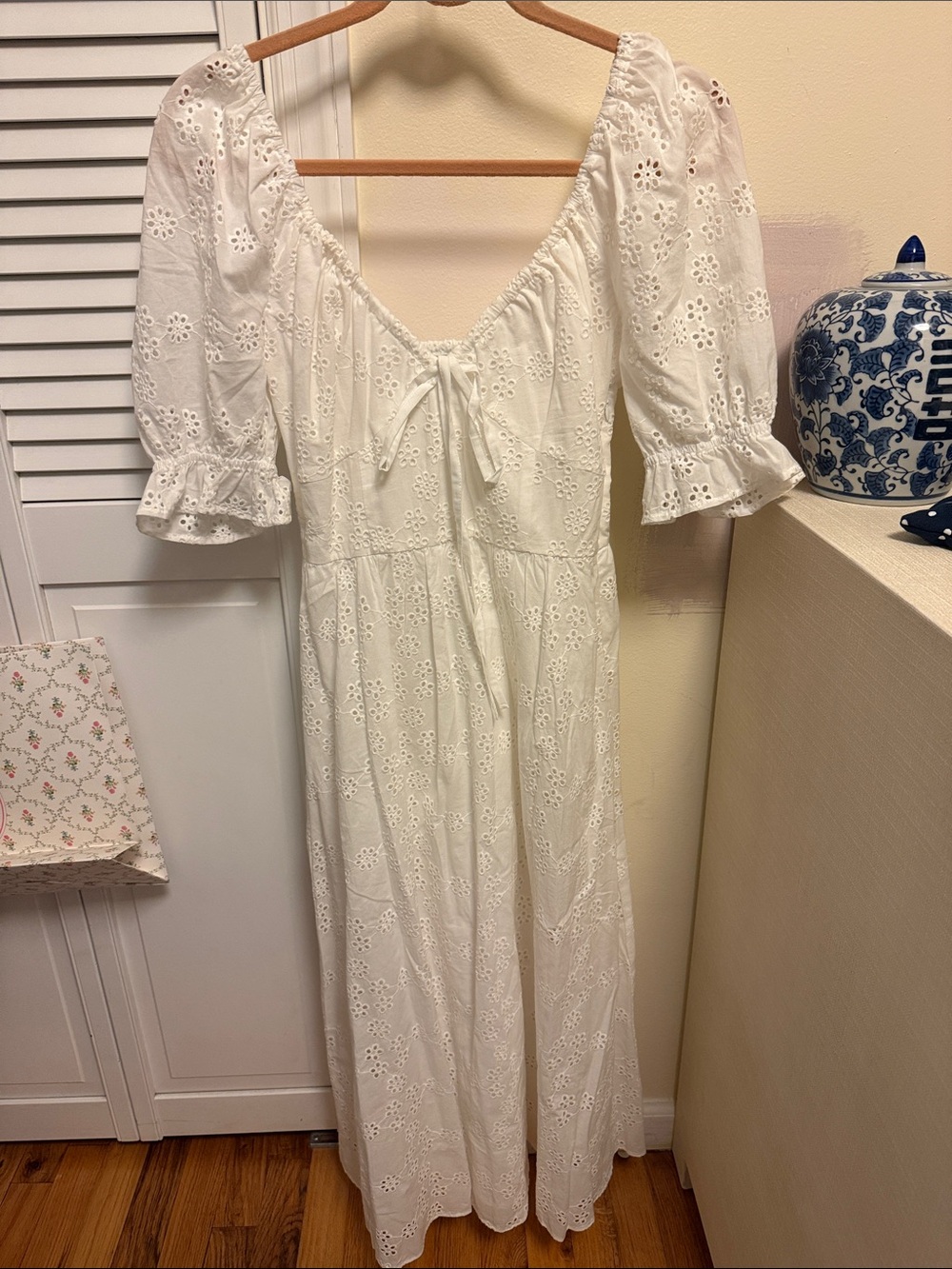 Hill House Home Eyelet Ophelia midi Dress